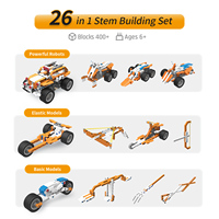 Jouets robots programmables Makerzoid Super bot 26-en-1, voitures RC STEM, jouets robots de codage contrôlables par application pour garçons et filles de 6 ans et plus