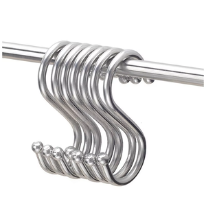 Vòng thiết kế lớn đồng thép không gỉ S số lượng lớn hiển thị <span class=keywords><strong>Tiny</strong></span> mini Kim Loại S trắng móc áo để bán - Product Image 1