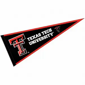 Factory Custom School College Outdoor Activity Playing Games Wall Decoration Triangle Felt Pennant Flag