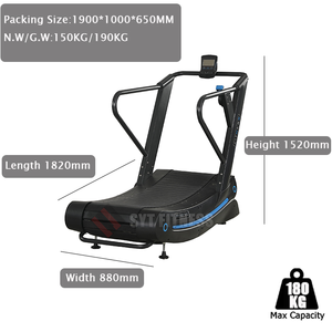 Tapis de marche manuel commercial |   Équipement de fitness robuste non électrique et non motorisé pour la salle de sport et l'entraînement cardio - Product Image 2