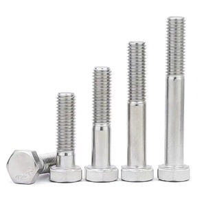 304 Stainless Steel Semi Threaded Hex Bolts Din931 Coarse Shank Class 10.9 12.9 Standard Use - Product Image 1