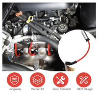 Ensemble de 8 fils d'allumage haute performance pour bougies d'allumage pour Chevrolet Silverado GMC Cadillac Escalade 2000-2021 9748HH 19431551 48322R
