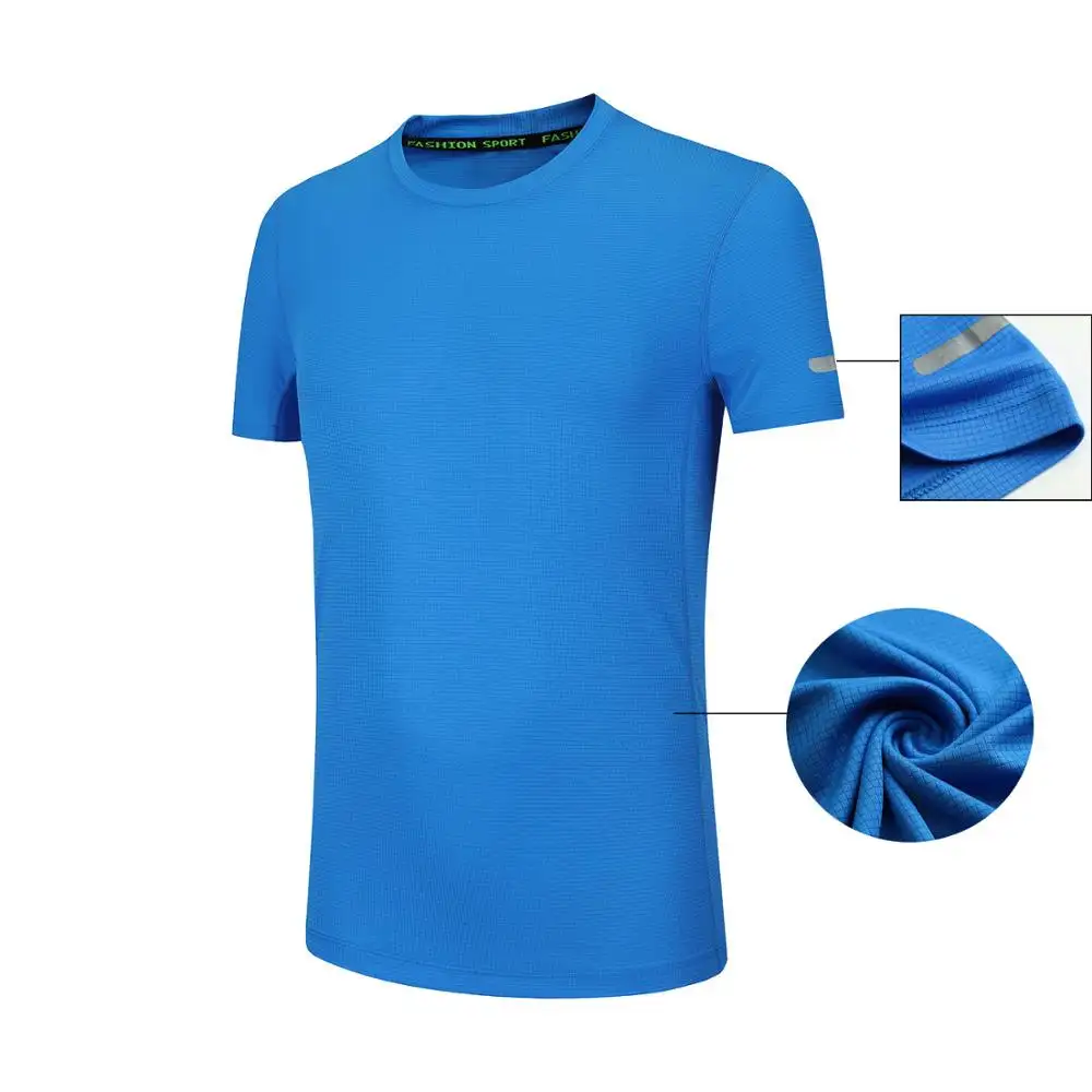 JL0915F Custom high quality men's workout athletic gym sport mens t shirt plain blue muscle boxy fit t shirt