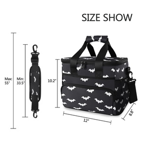 Aloha Hawaii Custom Iwa Birds Checked Large Insulated Lunch <b>Box</b> Leak Proof Waterproof <b>Collapsible</b> Cooler Lunch Bag for Camping - Product Image 5