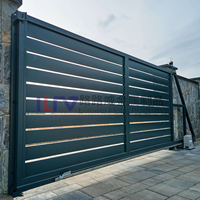 Porte coulissante motorisée à télécommande, mur périphérique, porte de garage en aluminium