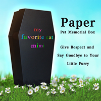 Coffret d'élégance moderne pour animaux de compagnie pour chat ou chien Boîte commémorative Parfait comme cadeau de perte Cercueil réconfortant pour les amis des animaux