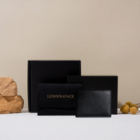 Boîte d'expédition en carton ondulé LionwrapacK pour l'e-commerce, boîte d'expédition personnalisée pour l'emballage de portefeuilles avec logo en feuille d'or