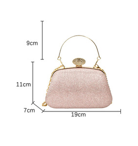 Borsa a Tracolla di Lusso con Catena, Clutch Quadrata con Diamanti per <span class=keywords><strong>Donna</strong></span>, Borsa <span class=keywords><strong>da</strong></span> <span class=keywords><strong>Sera</strong></span> alla Moda - Product Image 6