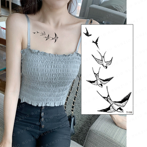 Tatuajes Temporales Personalizados de Arte Corporal con Diseño de Golondrina, Resistentes al Agua, para Brazo, con Certificación CE, Tamaño Personalizable, Marca Runzio - Product Image 3