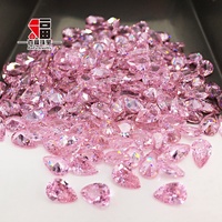 Pierres en vrac de zircone cubique synthétique Baifu 3A en forme de poire, couleurs variées, pour la fabrication de bijoux