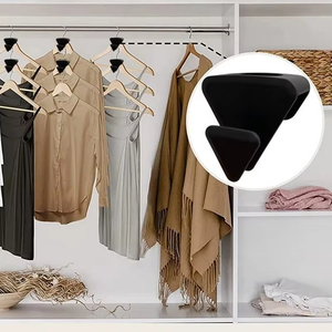 Crochets de cintre Triangle de devoir crochet de connecteur de cintre peu encombrant cintre en plastique pour organisateur de placard - Product Image 3