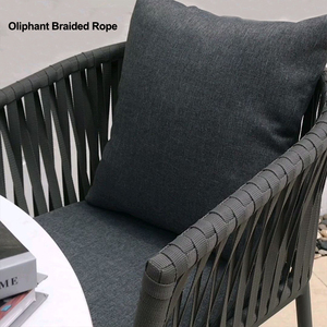 गर्म बिक्री हरी ट्रेंडी विलर पे रतन आउटडोर सेट 2 कुर्सियां और गोल टेबल के लिए गोल टेबल - Product Image 3