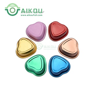<span class=keywords><strong>Moldes</strong></span> de aluminio <span class=keywords><strong>para</strong></span> hornear Magdalenas con forma de corazón, recipientes de aluminio <span class=keywords><strong>para</strong></span> hornear pasteles, <span class=keywords><strong>queso</strong></span>, con tapa, 55ml - Product Image 4