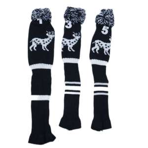 Golfschläger-Hülle für Golfzubehör und -ausrüstung: Eine Schwarze Wollstrick-Hülle für Golfschläger, Geeignet für Holzschaften. - Product Image 4