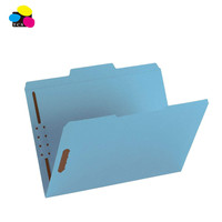 Carpeta Manila de Papel Ecológico de Fábrica de Shanghái, Tamaño Carta, Azul Claro, Expansión de 1 Pulgada, Corte de 1/3, 25/Caja, con Cierre