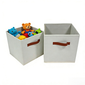 Lot de 6 boîtes de rangement pliables en forme de cube, 27x27cm, organisateur en tissu et carton avec poignées pour étagère Kallax, armoire, rangement domestique - Product Image 4
