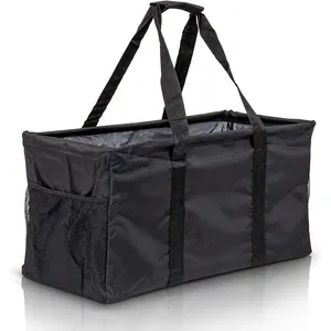 Extra Large Utility Tote Bag Oversized Collapsible Pool Beach Canvas Basket Collapsible Foldable Storage Organizer Cases