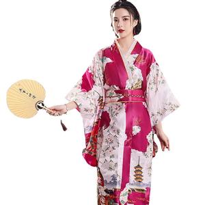 Kimono Yukata Tradicional Japonés con <span class=keywords><strong>Obi</strong></span>, Vestido de Noche Vintage para Mujer, Kimono de Geisha, Disfraz de Cosplay para Espectáculo - Product Image 5