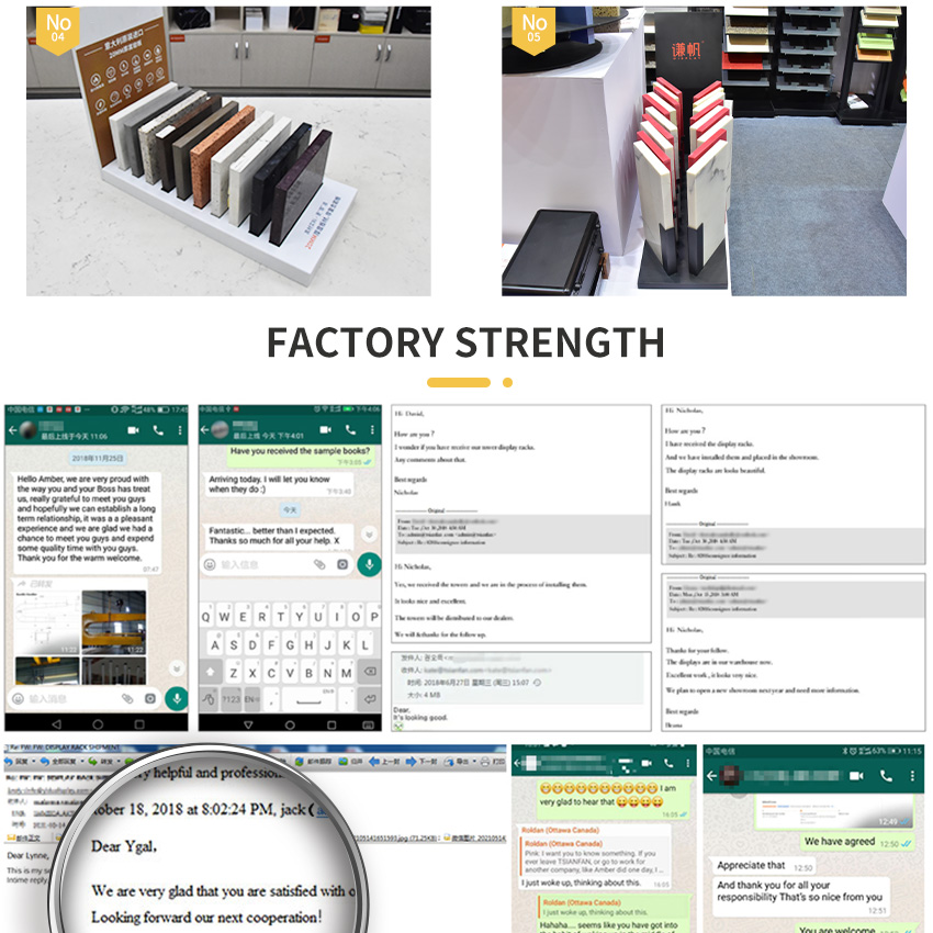 Factory Rotary Metal Black Countertop Tile Granite Sample Stone Desk Stand Shelves Ceramic Plates Quartz Display Rack