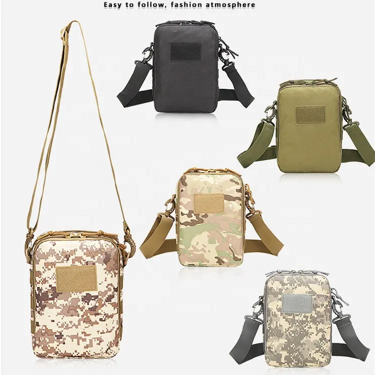 Outdoor Sports Messenger Chest Fanny Pack Waist Bag Single Shoulder Tactical Men's Small Pouch Crossbody Bag Nylon Bag Unisex