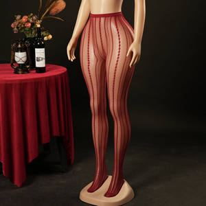 Viviblook Z0203PT Collants pour femmes, bas résille, collants jacquard, dentelle transparente, chaussettes sexy - Product Image 5