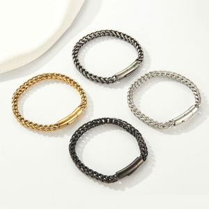 Trendy Anti Tarnish Wholesale Custom Brand logo 14k 18k PVD Gold Plated Stainless Steel Dragon Bone <b>Bracelet</b> <b>for</b> Women <b>Men</b> - Product Image 2