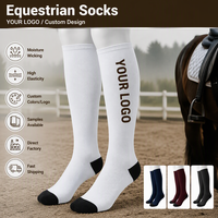 Chaussettes d'équitation haute performance, sur mesure, anti-transpiration, à compression, pour l'équitation, design OEM.