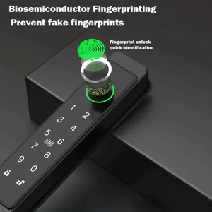 Ngoài trời kỹ thuật số <span class=keywords><strong>RF</strong></span> mỏng không thấm nước WIFI vân tay thông minh thủy tinh thẻ chìa khóa hợp kim nhôm hẹp Bên Cửa khóa đặc biệt - Product Image 3