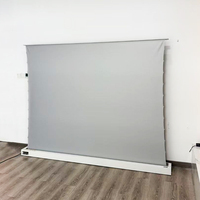 Écran de sol motorisé grand format HD ALR 4K à gain élevé pour vidéoprojecteur à ultra courte focale, idéal pour le home cinéma