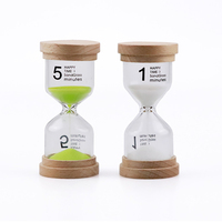 Maison cuisine minuterie sablier en bois jouet sablier bois 30 secondes à 30 minutes minuterie de sable de verre coloré sablier
