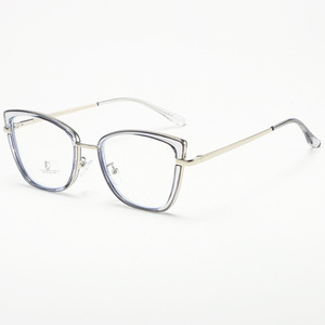 Montures de lunettes Qianai Cat Eye TR90 anti-lumière bleue pour femmes, monture intégrale, forme irrégulière JS9-3-1085 - Product Image 4