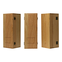 Holz-Weinbox mit Lasergravur-Logo für Eine oder Zwei Flaschen Holz-Weingeschenkbox mit Maßgefertigtem Schaumstoffeinsatz für Wein- und Whisky-Verpackung