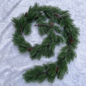 Treo Giáng sinh Vòng hoa và cây xanh dày tuyết tùng thông Vòng hoa bất động cảm ứng cây nho lá tường treo trang trí trang trí cây - Product Image 5
