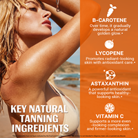 Gummies bronzantes BXRUIAGN aux vitamines, lycopène, astaxanthine et bêta-carotène pour le soin de la peau