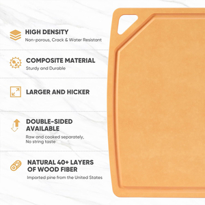 Tabla de Cortar de Fibra de Madera Natural, No Tóxica, No Porosa, Tabla de Cortar Compuesta para <span class=keywords><strong>Carne</strong></span>, Frutas y Verduras para Cocina - Product Image 2