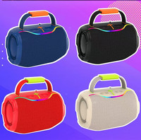 Haut-parleur Bluetooth portable de taille moyenne B27 avec lumière RVB, boîtier en plastique, prise en charge TF/USB/FM pour une utilisation à la maison et en extérieur, 5W BASS