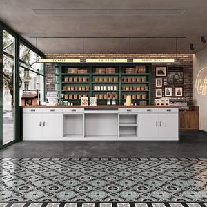 Café-bar moderne Restaurant occidental Réception Cuisson Maison de thé Caisse enregistreuse Comptoir de réception Coin armoire à vin Hôtel - Product Image 5