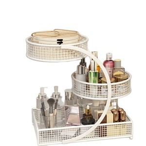 Metal Cosmetics <b>Storage</b> Box <b>Dressing</b> <b>Table</b> Rack for Lipstick and Skin Care Products Bathroom Shelf Desktop Organizer - Product Image 4