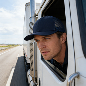 Casquette de camping premium à 5 panneaux avec patch en cuir personnalisé, broderie circulaire latérale, bicolore crème et <span class=keywords><strong>bleu</strong></span> marine, fermeture <span class=keywords><strong>snapback</strong></span>, vente en gros - Product Image 4