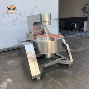Cuisinière professionnelle inclinable en cuivre | Machine automatique de fabrication de bonbons 100-600L | Chauffage au gaz ou à l'huile thermique | Cuisson sans sucre brûlé - Product Image 3