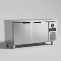 Plan de travail réfrigéré pour chef en acier inoxydable 201, table de préparation avec refroidissement par air et dégivrage automatique, réfrigérateur sous comptoir