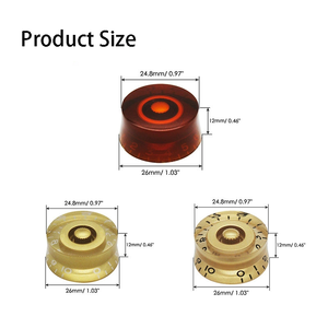 Boutons de commande de volume et de tonalité pour guitare électrique, pièces de rechange pour Strat Tele <span class=keywords><strong>Les</strong></span> Paul, fabrication OEM - Product Image 3