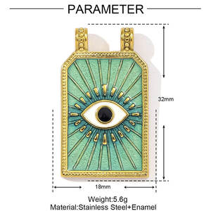Colgante de Acero Inoxidable con Ojo de Diablo y Águila, Chapado en Oro Pulido, para <span class=keywords><strong>Tarot</strong></span>, Unisex - Product Image 6
