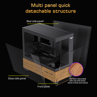 Lovingcool Factory New Style All-glass Sea-view Room Equipped With RGB Fans Custom Wood-grain Creative Computer Gaming PC Case