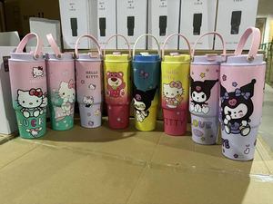 Thermos Hello Kitty in Acciaio Inox con Isolamento 12-24 Ore, Borraccia Termica da Viaggio con Coperchio, Design Cartoon - Product Image 3