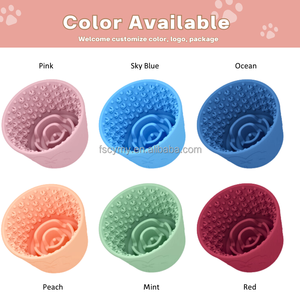 Mangeoire lente pour chien de qualité alimentaire fleur de silicone petit tapis à lécher pour animal de compagnie <span class=keywords><strong>Lickimat</strong></span> avec aspiration - Product Image 2