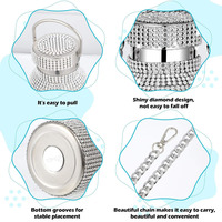 Bouteille d'eau en gros en acier inoxydable avec strass et diamants, gourde isotherme scintillante