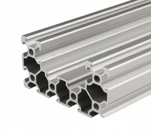 มาตรฐานยุโรป 4080 T5 โปรไฟล์อลูมิเนียมสีเงิน-ขาวร่องรูปตัว V ประเภทอุปกรณ์เคสคอมพิวเตอร์ DIY อลูมิเนียมอัลลอยด์ - Product Image 1