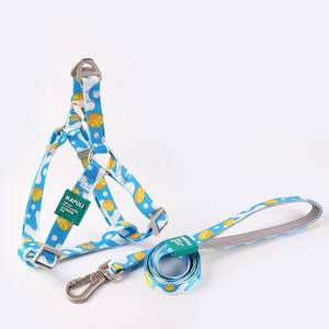 高反射性で耐久性のある高級ファッション漫画風ベストスタイルプリントポリエステル製中小型犬猫用ハーネスセットデザイナー - Product Image 6