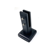 Pince à verre en aluminium-magnésium pour piscines et rampes d'escalier ; Pince à verre épaissie sans perçage à fixation au sol ; Moderne